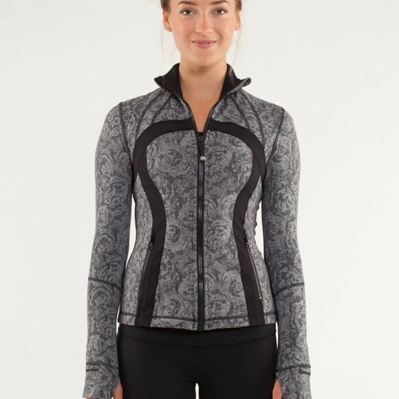 Lululemon Define Jacket Brushed Rose Herringbone Black / Black - Picture 1 of 5